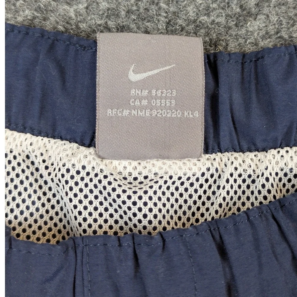 Lot of 2 Vintage Nike Silver Tab Mesh Lined Swim Trunks Y2K Navy Grey XXL